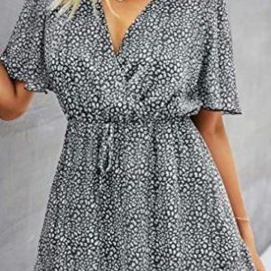 NWT - Ruffle | V Neck | Short Sleeve Dress